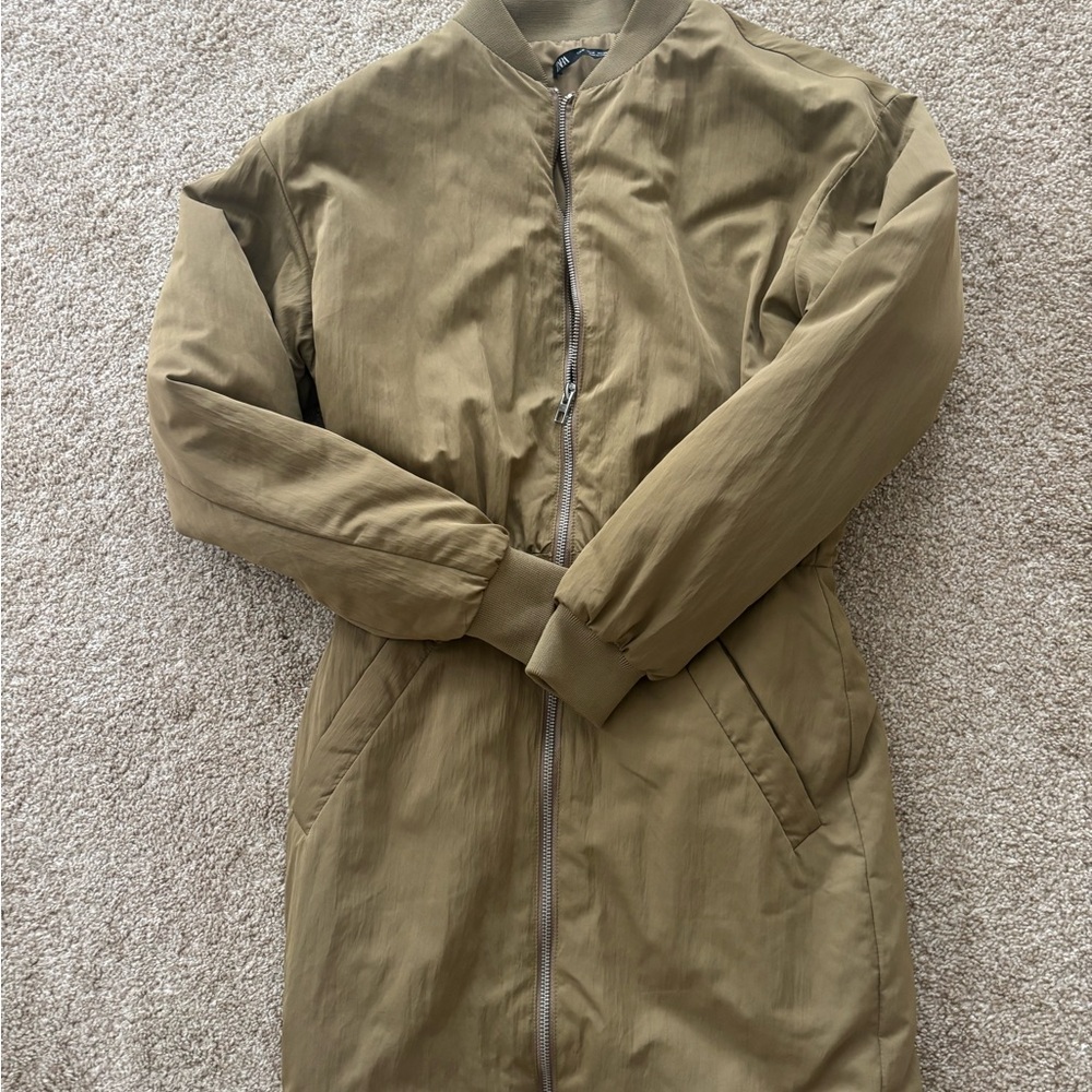 Zara Tan Bomber Jacket